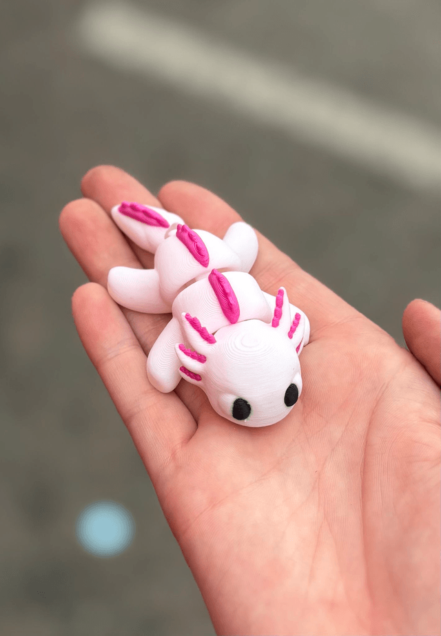 MINI Axolotl | White & Pink