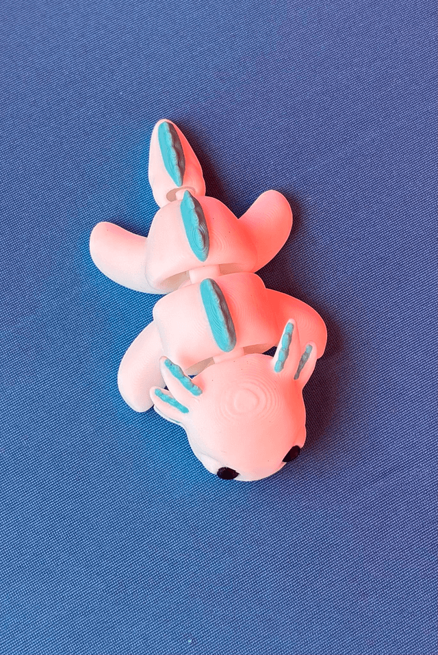 MINI Axolotl | White & Blue
