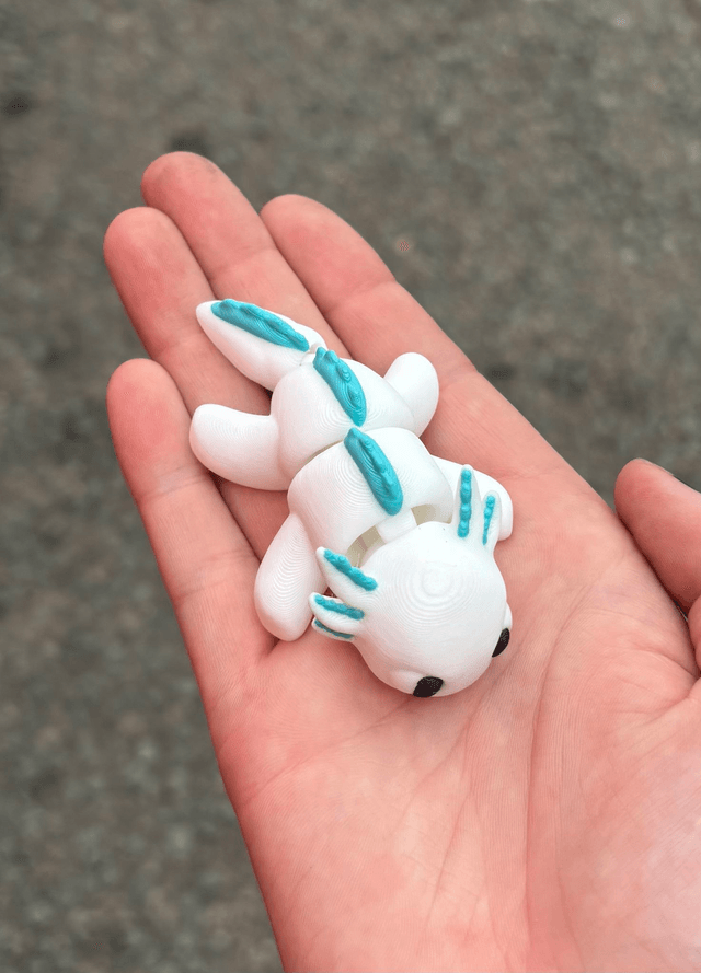 MINI Axolotl | White & Blue